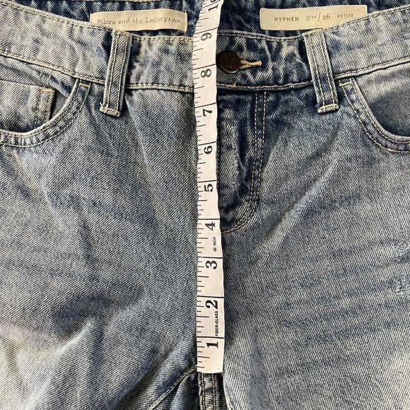 Pilcro & the Letterpress Anthropologie Frayed Hem Straight Leg Jeans - Picture 6 of 9